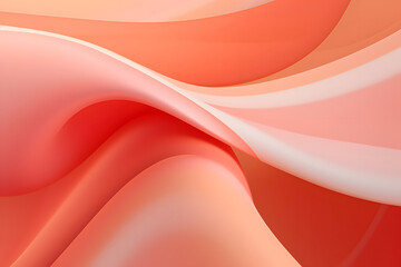 abstract background with smooth lines in red and orange colors, 3d render