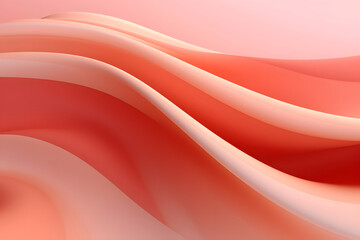 abstract background with smooth wavy lines in pink and orange colors
