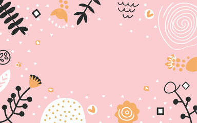 Abstract background poster floral. Good for fashion fabrics, postcards, email header, wallpaper, banner, events, covers, advertising, and more. Valentine's day, women's day, mother's day background.