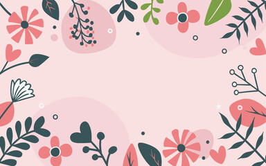 Abstract background poster floral. Good for fashion fabrics, postcards, email header, wallpaper, banner, events, covers, advertising, and more. Valentine's day, women's day, mother's day background.