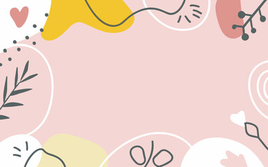 Abstract background poster floral. Good for fashion fabrics, postcards, email header, wallpaper, banner, events, covers, advertising, and more. Valentine's day, women's day, mother's day background.