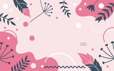 Abstract background poster floral. Good for fashion fabrics, postcards, email header, wallpaper, banner, events, covers, advertising, and more. Valentine's day, women's day, mother's day background.