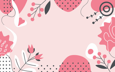 Abstract background poster floral. Good for fashion fabrics, postcards, email header, wallpaper, banner, events, covers, advertising, and more. Valentine's day, women's day, mother's day background.