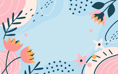 Abstract background poster floral. Good for fashion fabrics, postcards, email header, wallpaper, banner, events, covers, advertising, and more. Valentine's day, women's day, mother's day background.