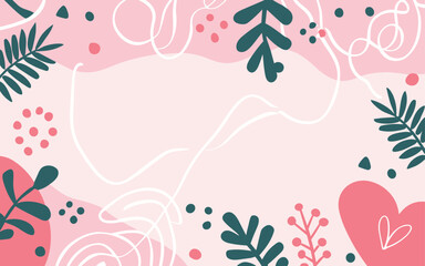 Abstract background poster floral. Good for fashion fabrics, postcards, email header, wallpaper, banner, events, covers, advertising, and more. Valentine's day, women's day, mother's day background.