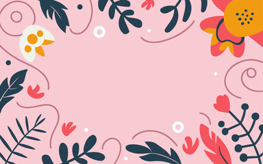 Fototapeta na wymiar Abstract background poster floral. Good for fashion fabrics, postcards, email header, wallpaper, banner, events, covers, advertising, and more. Valentine's day, women's day, mother's day background.