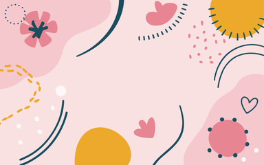 Abstract background poster floral. Good for fashion fabrics, postcards, email header, wallpaper, banner, events, covers, advertising, and more. Valentine's day, women's day, mother's day background.