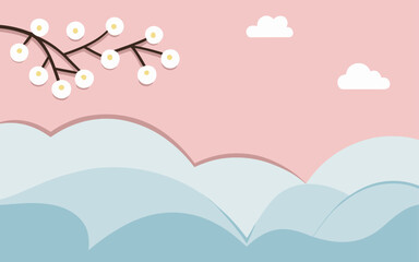 Abstract background poster floral. Good for fashion fabrics, postcards, email header, wallpaper, banner, events, covers, advertising, and more. Valentine's day, women's day, mother's day background.