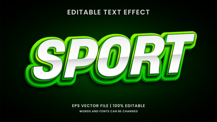 Sport championship 3d editable text effect