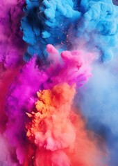 Fototapeta premium Color palette in style of explosion of colors, wallpaper color palette. Generative Ai.