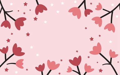 Abstract background poster floral. Good for fashion fabrics, postcards, email header, wallpaper, banner, events, covers, advertising, and more. Valentine's day, women's day, mother's day background.