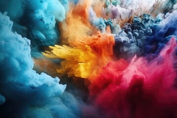 Fototapeta na wymiar Color palette in style of explosion of colors, wallpaper color palette. Generative Ai.