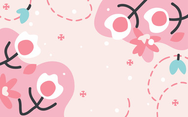 Abstract background poster floral. Good for fashion fabrics, postcards, email header, wallpaper, banner, events, covers, advertising, and more. Valentine's day, women's day, mother's day background.