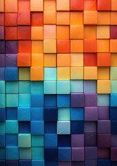 Color palette in style of different blocks, wallpaper colorful palette. Generative Ai.