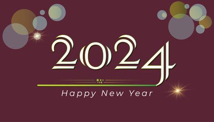Fototapeta na wymiar Vector happy new year background with a modern number design