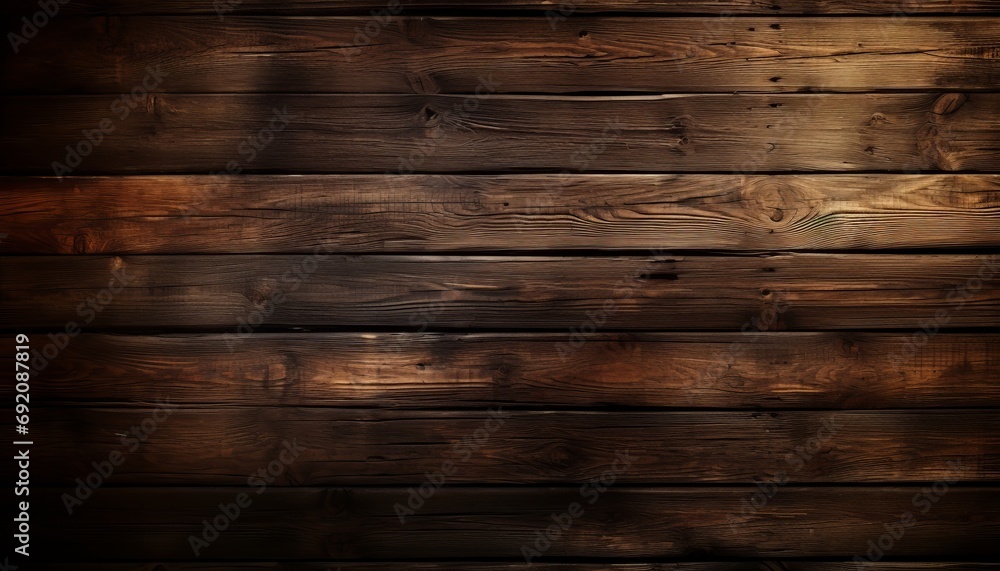 Poster abstract top view of dark wooden texture background with rich natural patterns and deep hues
