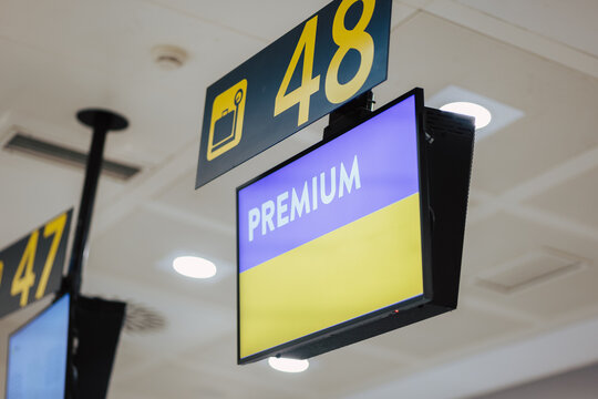Premium Check-In Counter Sign at Airport