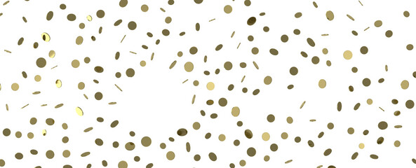 Mesmeric Moments: Mesmeric 3D Illustration Depicting Mesmerizing Gold Confetti