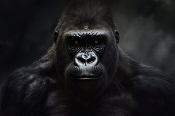 Obraz premium Portrait of a gorilla monkey.