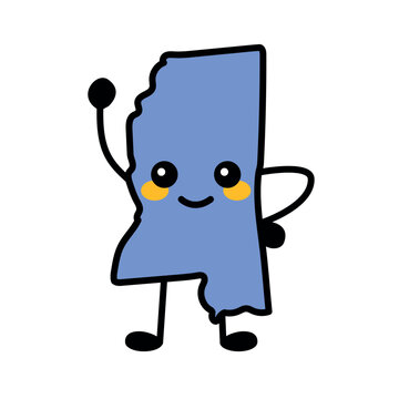 recommend clip art: Mississippi a US state color element. Smiling cartoon character.