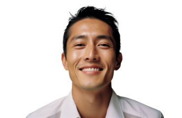 Cheerful Asian Man Fashion Portrait