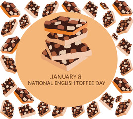 national english toffee day is celebrated every year on 8 january.
