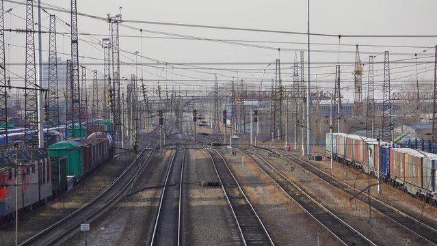 Train station, railway tracks and other infrastructure