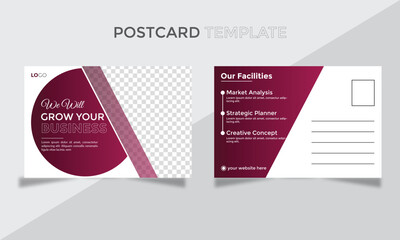 Corporate business postcard.amazing and modern postcard design.amazing and modern postcard design