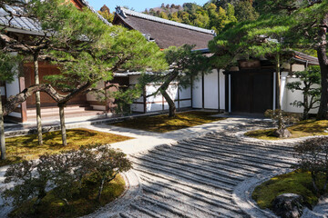 Japanese garden in kyoto - obrazy, fototapety, plakaty