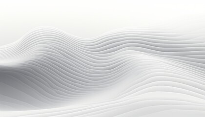 Abstract white seamless wave texture pattern background in monochromatic white color scheme