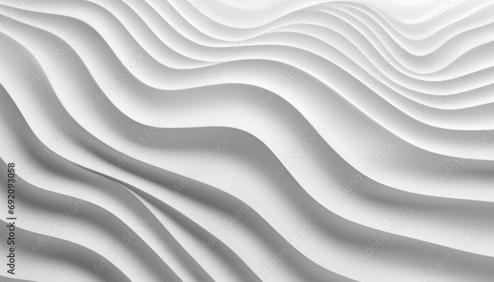 Aufkleber elegant seamless white wave texture pattern background in monochrome white color scheme