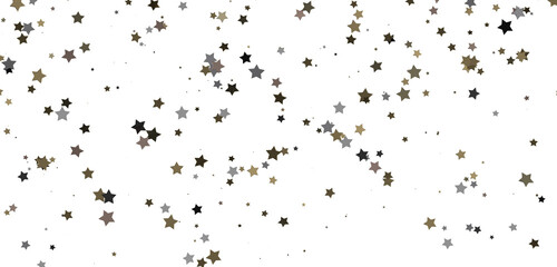 Dazzling 3D Illustration: Witness a Downpour of Golden Stars