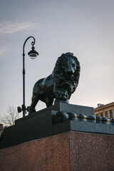 Lion sculpture in St. Petersburg