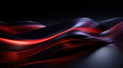Fototapeta premium 光の背景を持つ抽象的な赤い色のデジタル粒子 ,Abstract red colored digital particles with light background ,Generative AI 