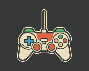 joypad vector flat color icon. Game Joystick vector graphics
