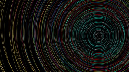 Colorful circular lines concept abstract tech background