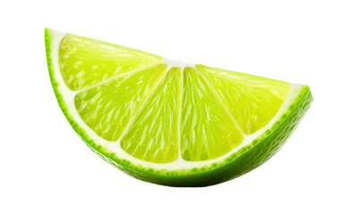 Citrusy Lime Wedge Splash Isolated on Transparent Background PNG.