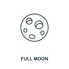 Full Moon icon. Simple element from well sleep collection. Creative Full Moon icon for web design, templates, infographics and more