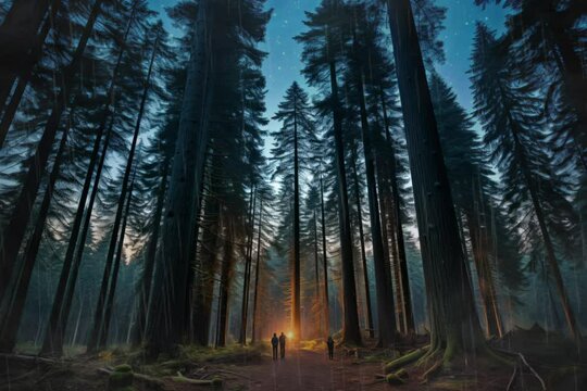 Il pleut dans la for&ecirc;t.