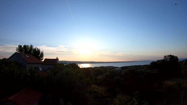 Timelapse video of the sunrise on the island of Losinj, Croatia