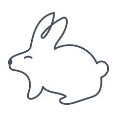 Hand draw rabbit sketch icon Vector