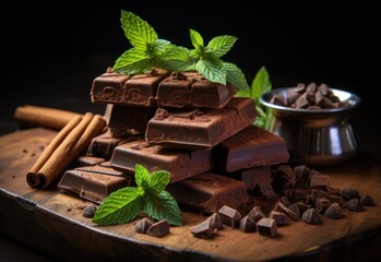 chocolate, cloves, mint, and spices