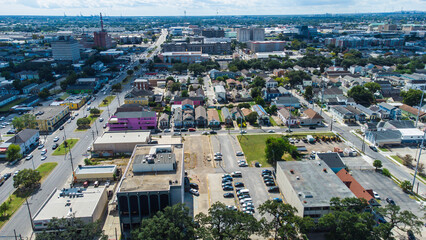 aerial view of New Orleans, LA, USA