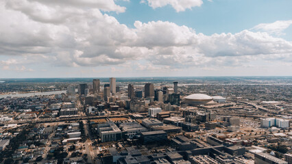 aerial view of city new orleans la usa