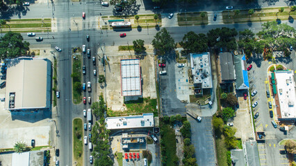 aerial view of the traffic of new orleans la usa