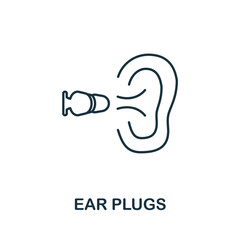 Ear Plugs icon. Simple element from well sleep collection. Creative Ear Plugs icon for web design, templates, infographics and more