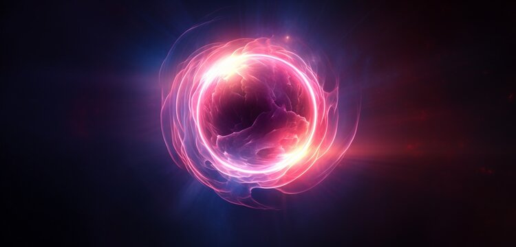 A glowing orb of light, floating in mid-air, emitting a mystical and ethereal aura.