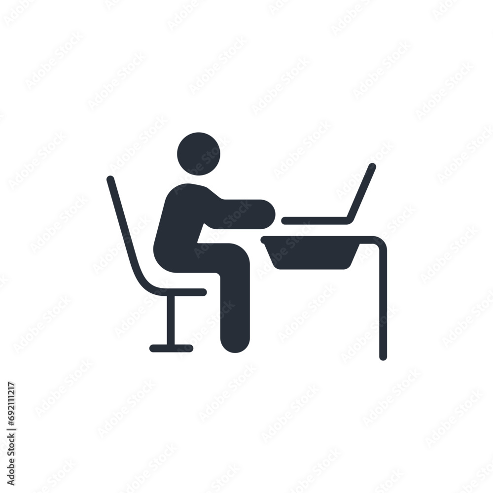 Poster content creator icon. vector.editable stroke.linear style sign for use web design,logo.symbol illust