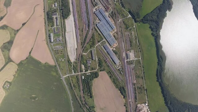 Airplane View of freight yard Mukran