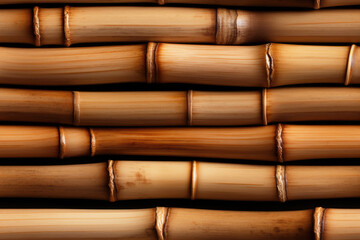 Background, texture of dry brown bamboo stems.